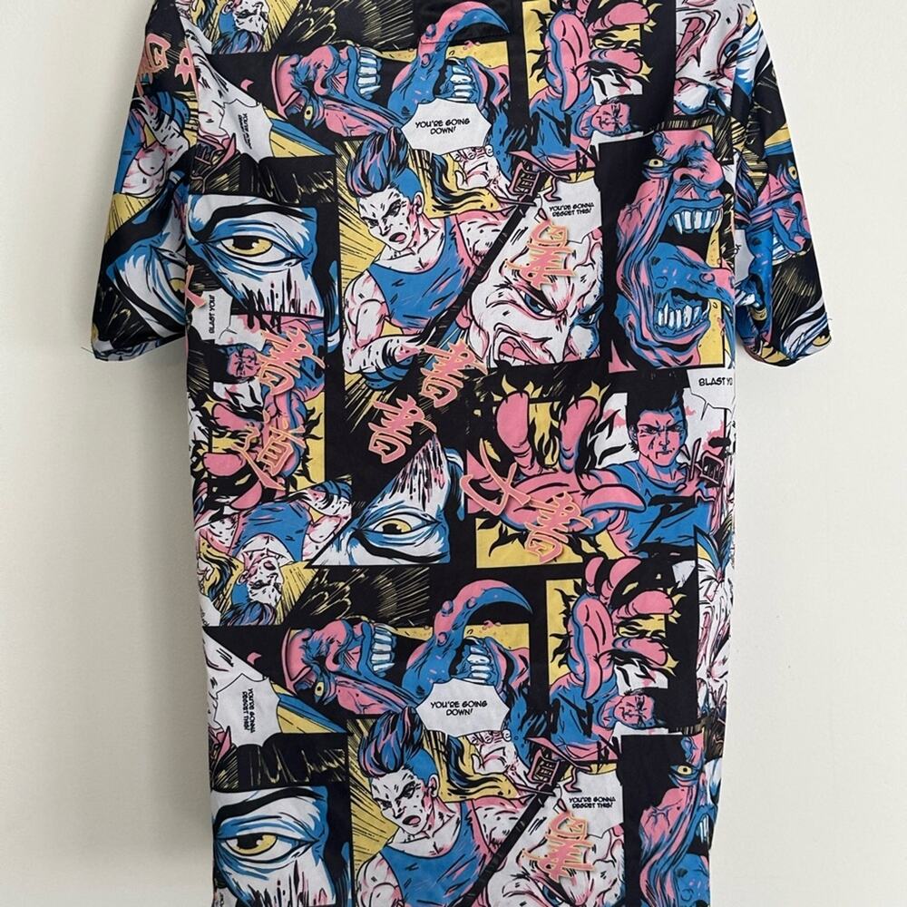 Unisex Anime S Graphic Comic Print Men's Shirt